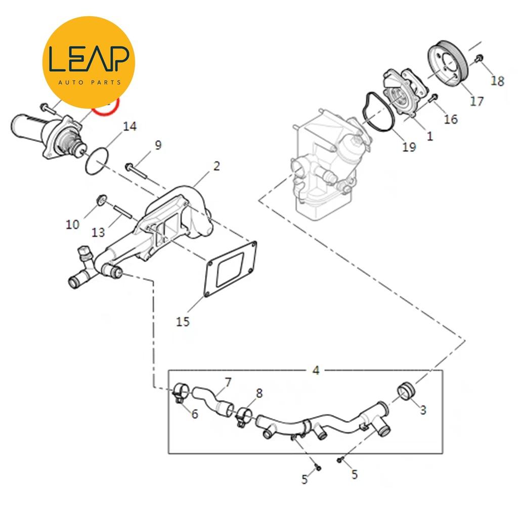 SAIC Maxus D90/ T60/ T70 Gasoline Engine Thermostat