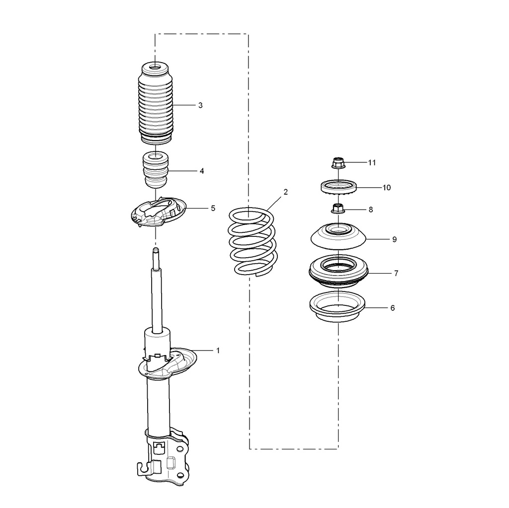 MG3 1.5L AMT Elite Edition, 2014 Model Front Shock Absorber