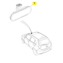 MG3 1.5L AMT Elite Edition, 2014 Manual anti-glare rearview mirror assembly 