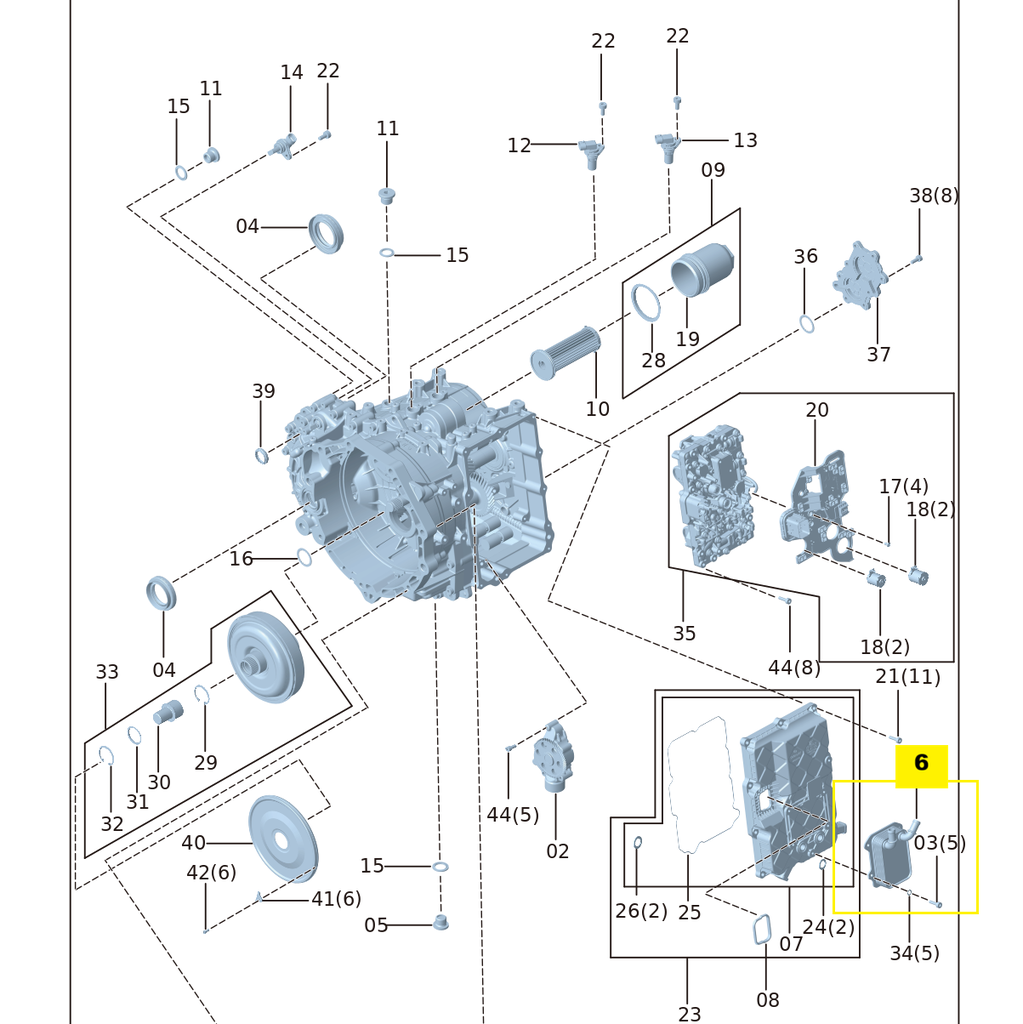 FAW Hongqi H5 Second Generation 1.5T 2.0T DCT Model (2023-2024) Gearbox radiator (Oil Cooler)