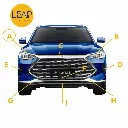 BYD Song PLUS DMi, Front Bumper Trim Strips (2020-2021)