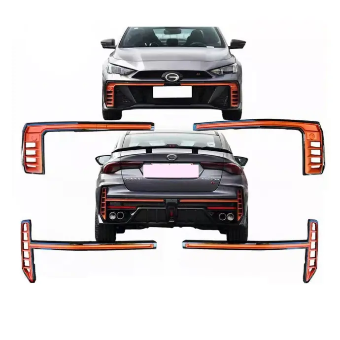 شريط الزينة الأمامي/الخلفي للصدام بلون البرتقالي لطراز GAC Trumpchi Empow