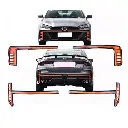 شريط الزينة الأمامي/الخلفي للصدام بلون البرتقالي لطراز GAC Trumpchi Empow