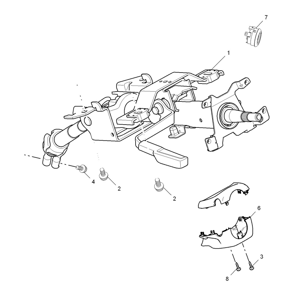 MG3 1.5L AMT Elite Edition, 2014 Steering Column Assembly 