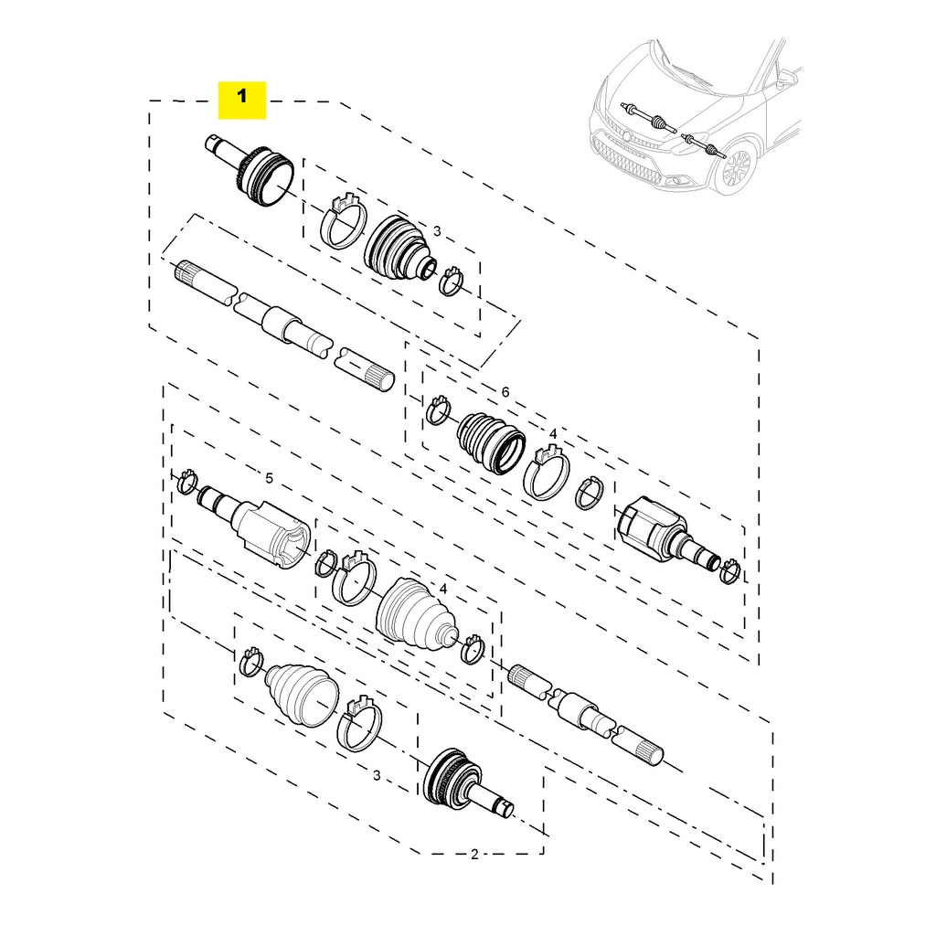 MG3 1.5L AMT Elite Edition, 2014 Drive Shaft 