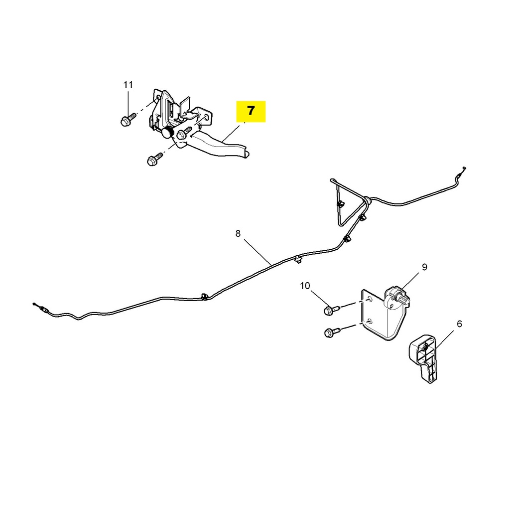 MG3 1.5L AMT Elite Edition, 2014 Engine Hood Locking Mechanism 