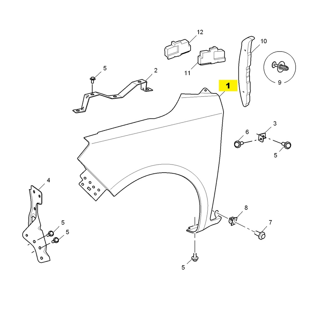 MG3 1.5L AMT Elite Edition, 2014 Front Fender Assembly