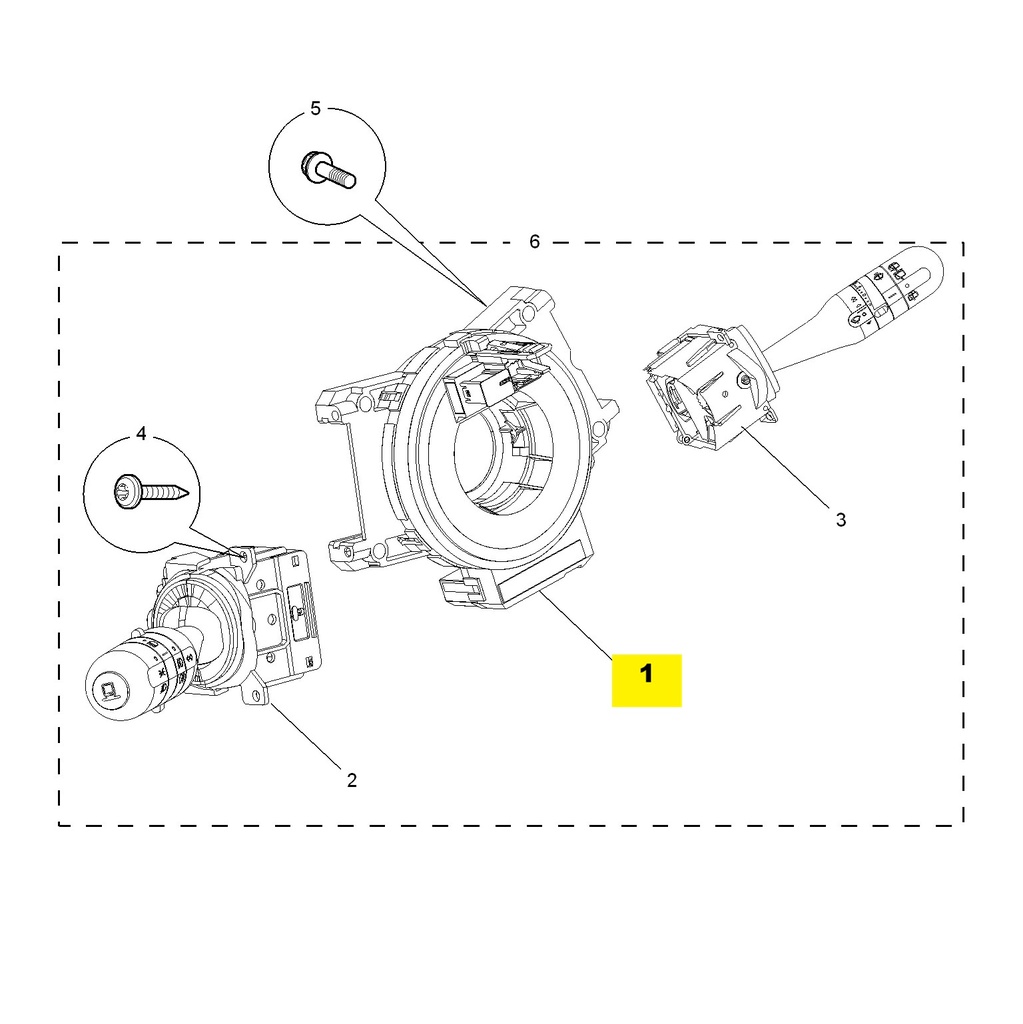 MG3 1.5L AMT Elite Edition, 2014 Steering Column Combination Switch Assembly