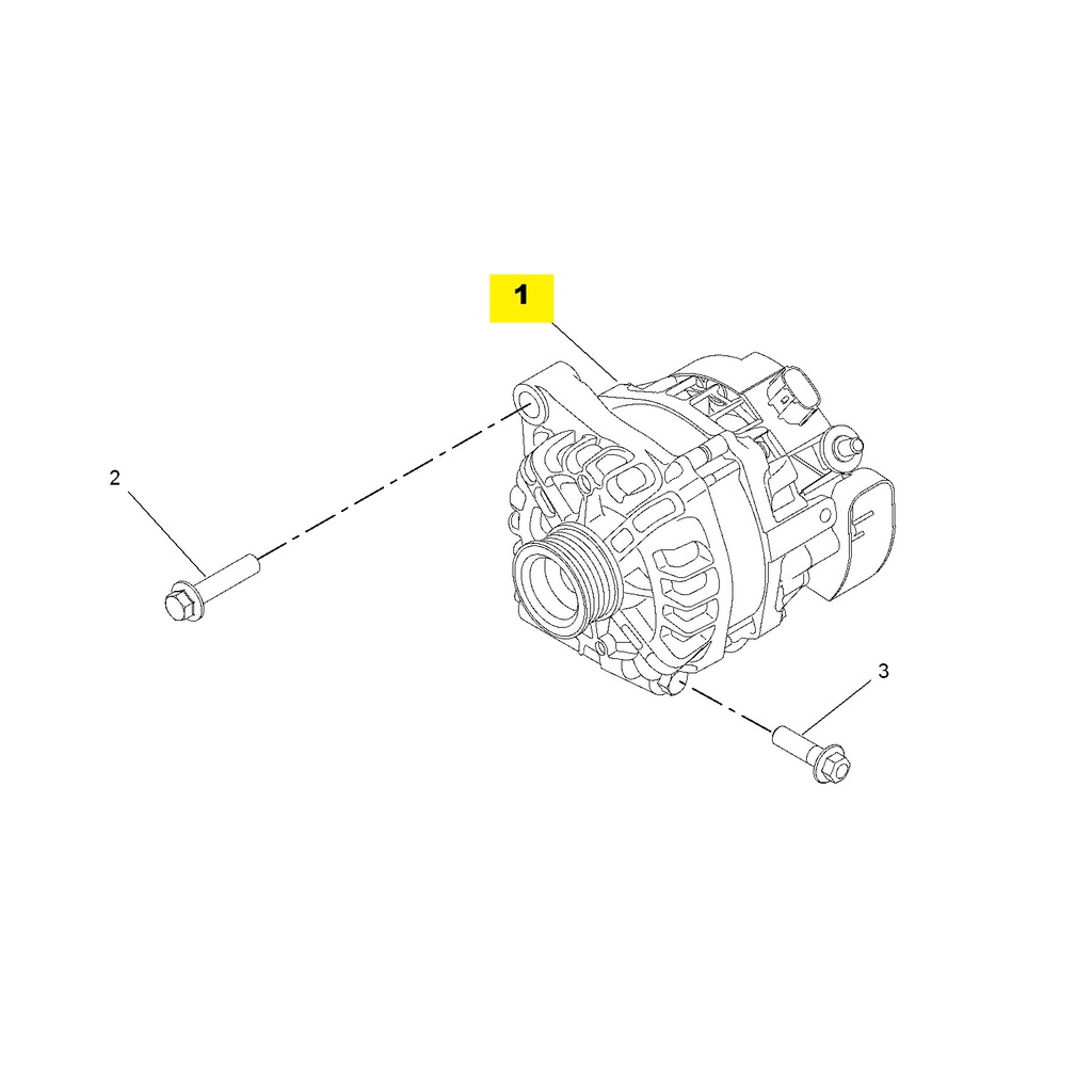 الدينامو (مولّد/آلترناتور السيارة) لسيارة MG3 موديل 2014، فئة إيليت، محرك 1.5 لتر، ناقل حركة أوتوماتيكي (AMT)