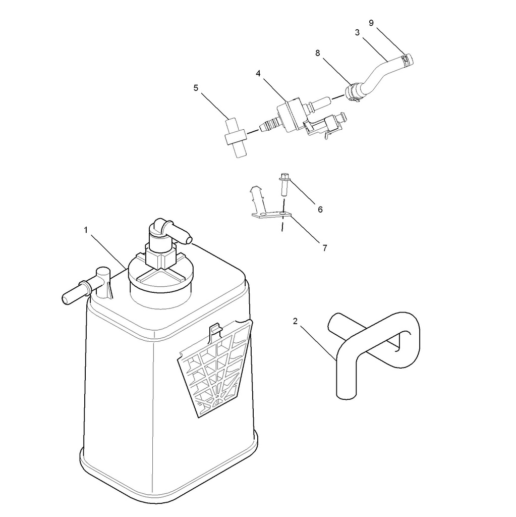 علبة الكربون (كانيستر) لسيارة MG3 موديل 2014، فئة إيليت، محرك 1.5 لتر، ناقل حركة أوتوماتيكي (AMT)