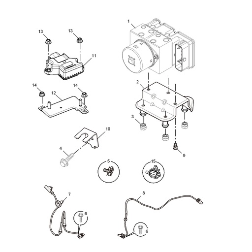 مجموعة وحدة تحكم منظم الفرامل لسيارة MG3 موديل 2014، فئة إيليت، محرك 1.5 لتر، ناقل حركة أوتوماتيكي (AMT)