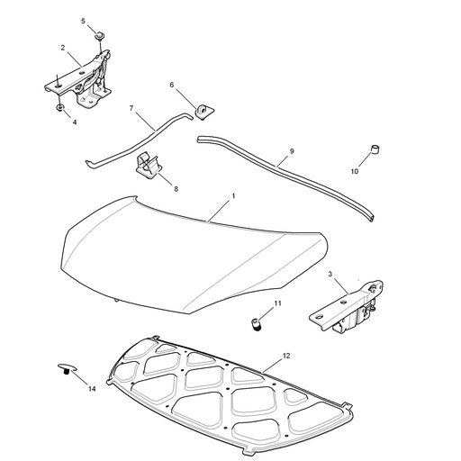 غطاء المحرك (الهُود) لسيارة MG3 موديل 2014، فئة إيليت، محرك 1.5 لتر، ناقل حركة أوتوماتيكي (AMT)