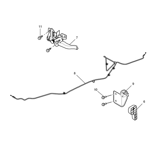 MG3 1.5L AMT Elite Edition, 2014 Engine Hood Locking Mechanism 
