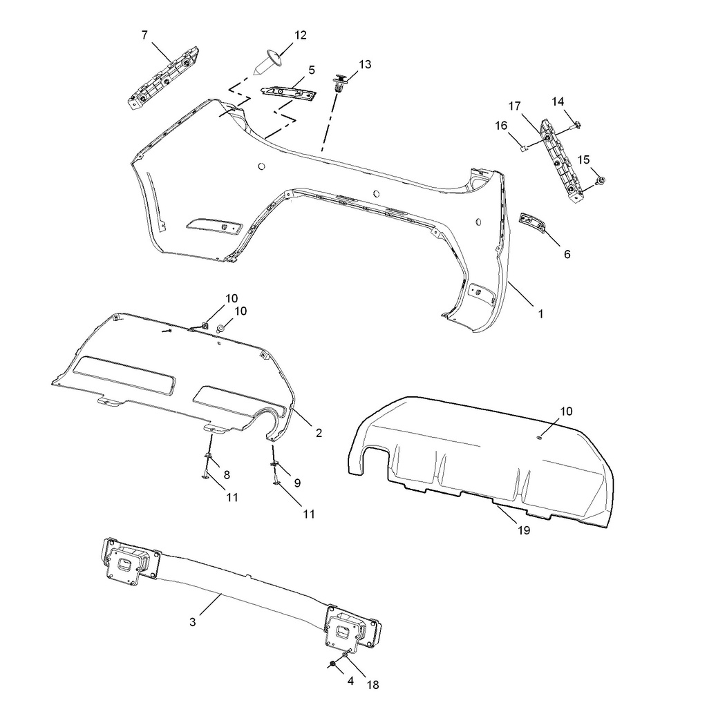 MG3 1.5L AMT Elite Edition, 2014 Rear Bumper Assembly | Leap Auto Parts