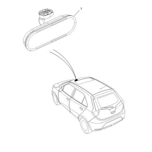 MG3 1.5L AMT Elite Edition, 2014 Manual anti-glare rearview mirror assembly 