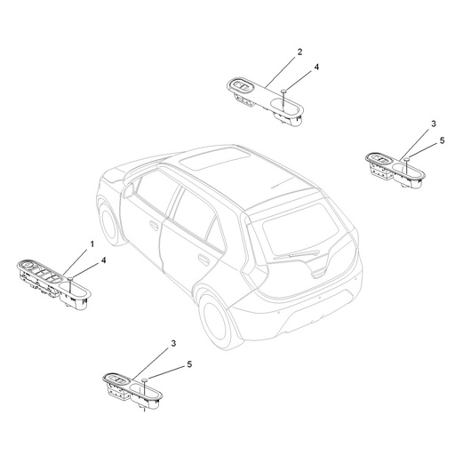 MG3 1.5L AMT Elite Edition, 2014 Window lift switch