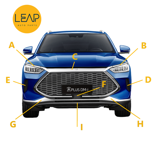 BYD Song PLUS DMi, Front Bumper Trim Strips (2020-2021)